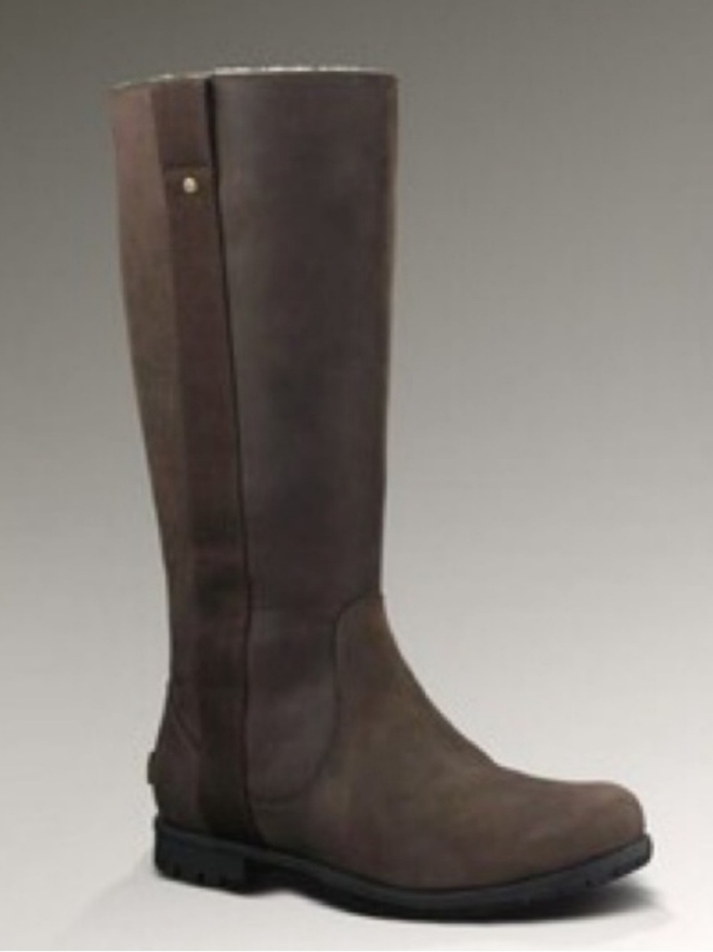 Ugg Junipero Brown Tall Sheepskin Leather Riding Boots Size 9